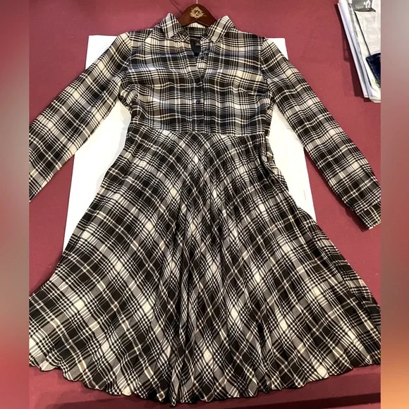 Banana Republic Dresses Banana Republic Gray Black Plaid